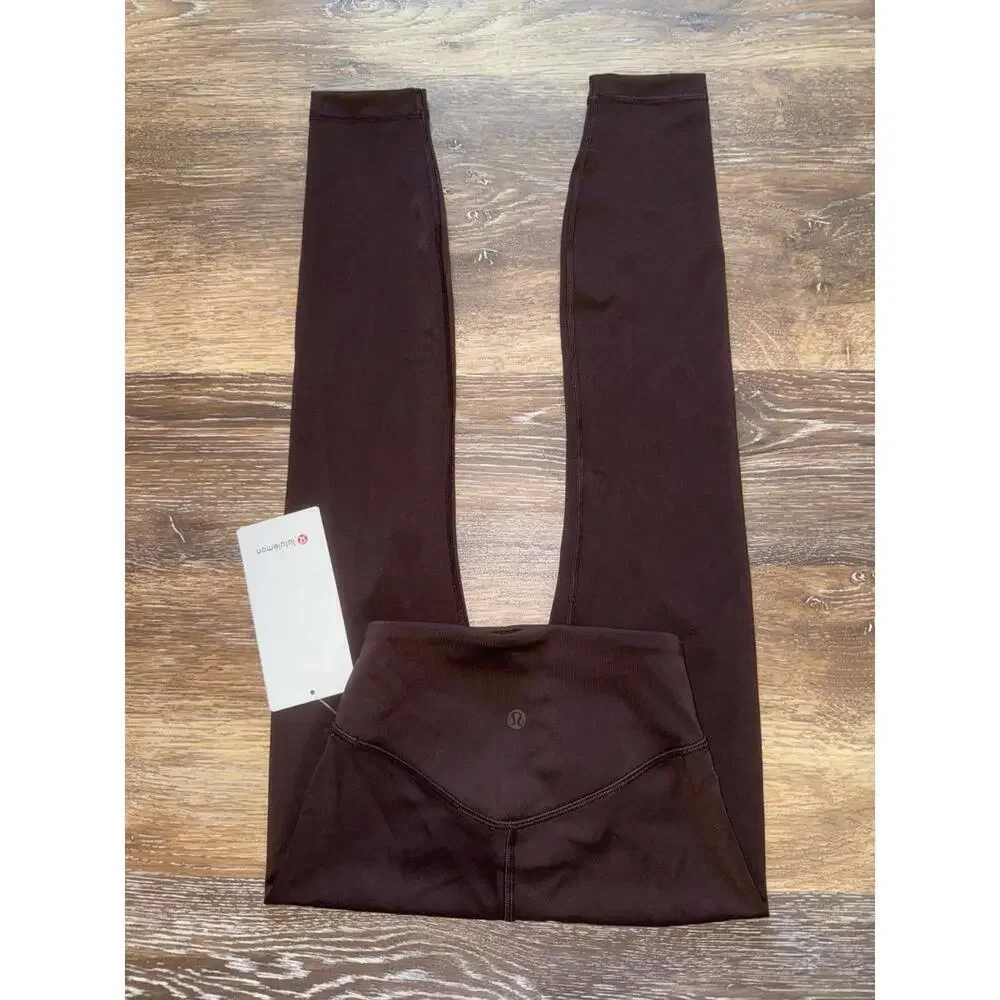 Lululemon Wunder Under SmoothCover High Rise 25” Espresso Size 0 NWT